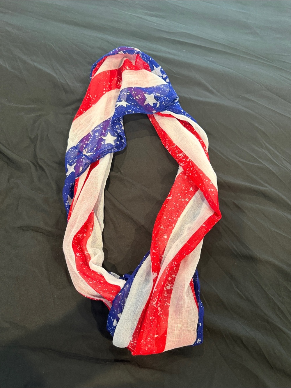 USA Flag Infinity Scarf - Red White Blue Stars